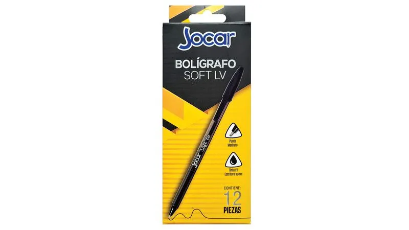 BOLIGRAFO MEDIANO JOCAR SOFT LV NEGRO