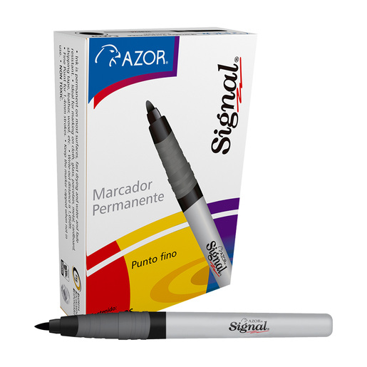 MARCADOR PERMANENTE FINO SIGNAL NEGRO