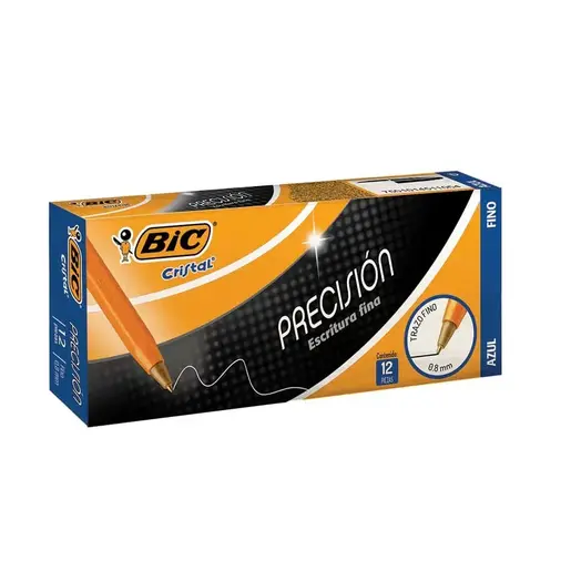 BOLíGRAFO BIC CRISTAL PRECISIóN AZUL PUNTO FINO