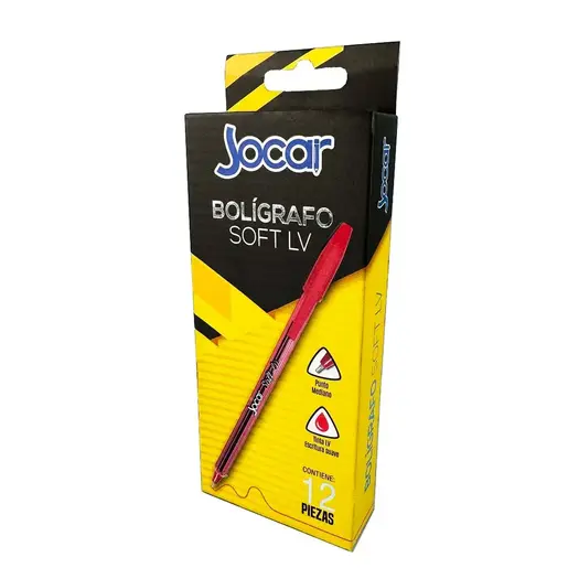 BOLIGRAFO MEDIANO JOCAR SOFT LV ROJO
