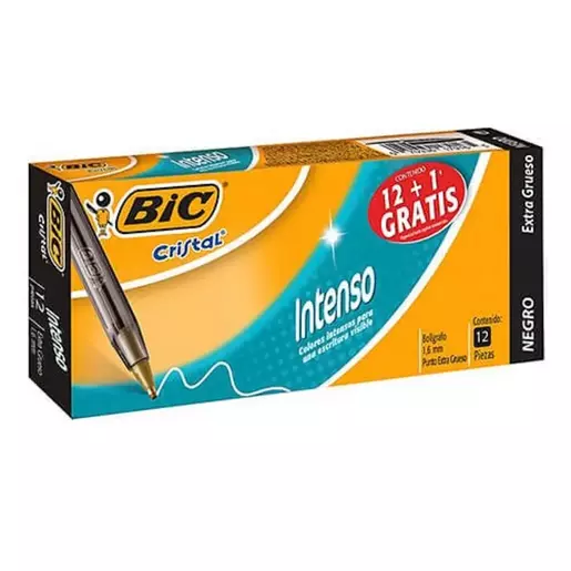 BOLíGRAFO BIC INTENSO PUNTO GRUESO 1.6 NEGRO