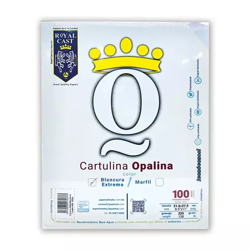 CART OPAL CTA BLANCO 100H 225g