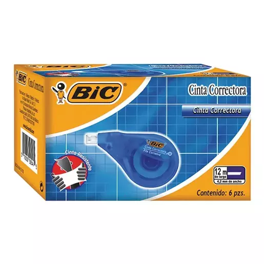CORRECTOR EN CINTA BIC DE 4.2 MM X 12 M