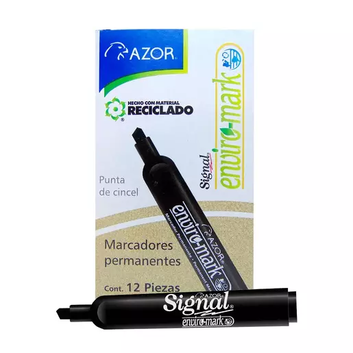 MARCADOR PERMANENTE GRUESO AZOR ENV NEGRO