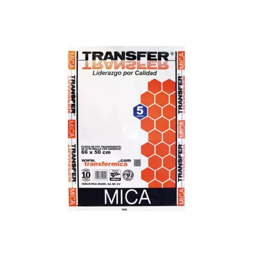 MICA ADHESIVA TRANSFER DE 5 PUNTOS DE 66 X 50 CM