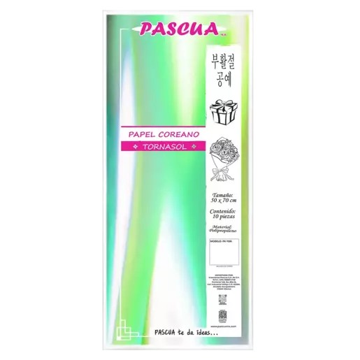 PAPEL COREANO PASCUA COLOR VERDE LIMóN TORNASOL