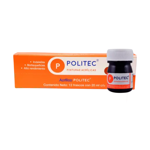PINTURA ACRILICA POLITEC NEGRO INTENSO 20M
