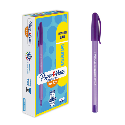 BOLíGRAFO PAPER MATE KILOMéTRICO 100 MORADO PUNTO MEDIANO