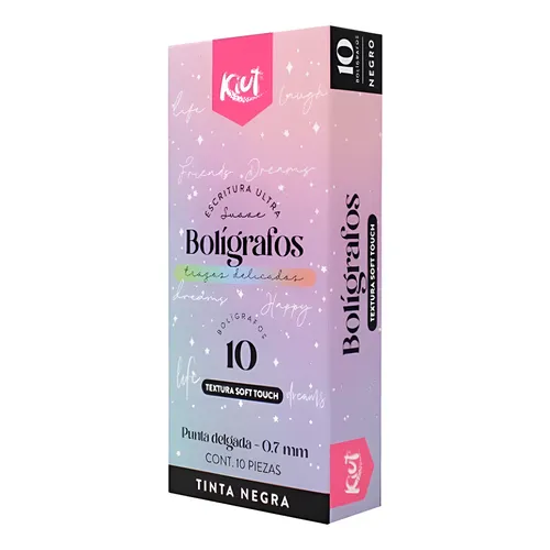 CAJA BOLIGRAFO PUNTO FINO NEGRO KIUT