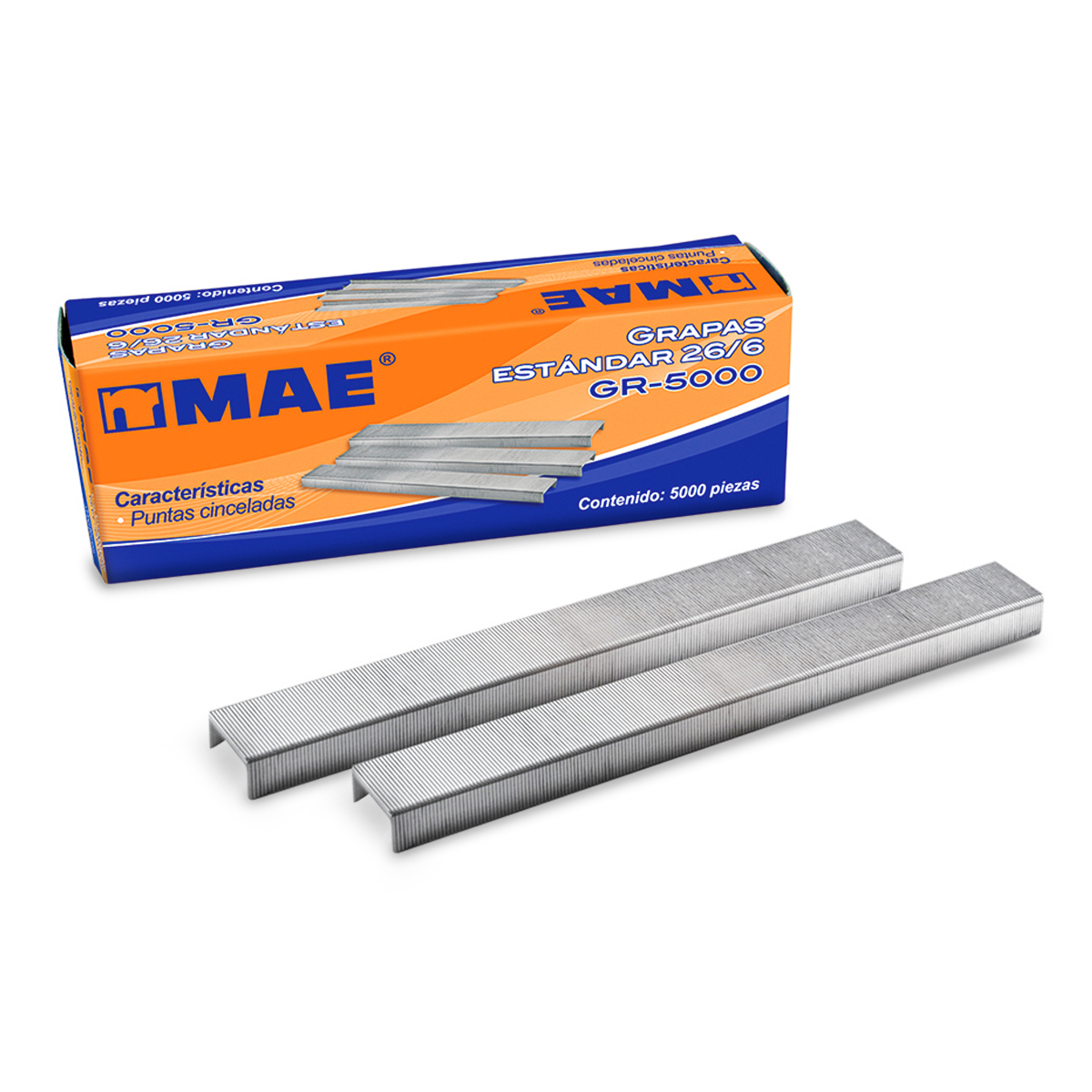 GRAPA ESTANDAR MARCA MAE CAJA C/5000 PIEZAS