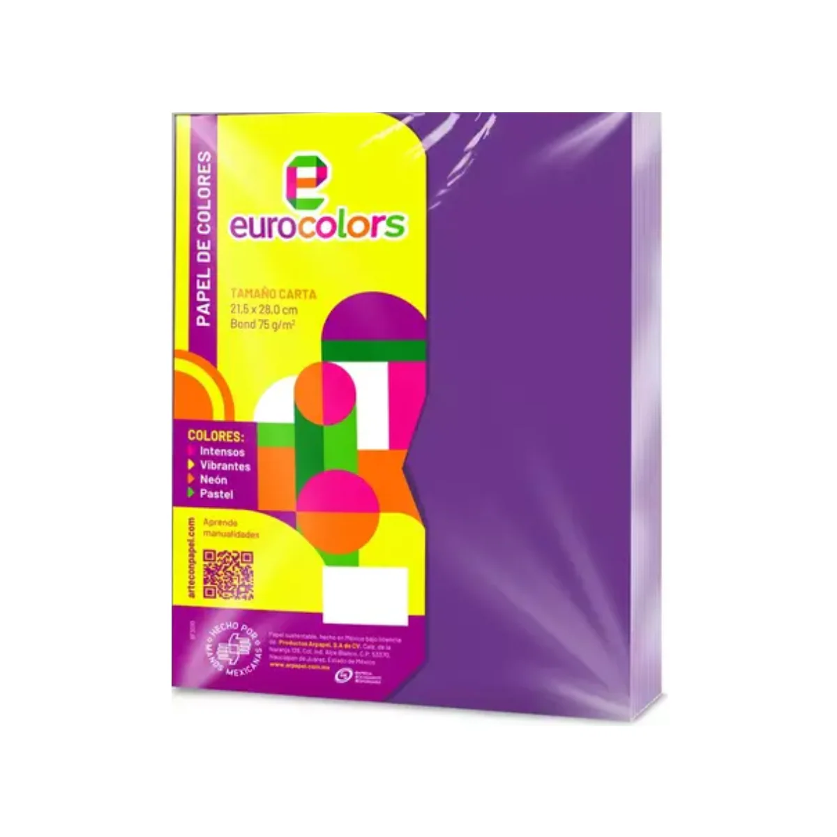 PAPEL BOND COLOR MORADO TAMAñO CARTA